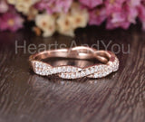 1ct Round Cut Moissanite Full Eternity Infinity Wedding Band 14k RoseGold Plated