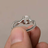 1.4ct Round Cut Diamond Engagement Ring 14k White Gold Finish Infinity Promise