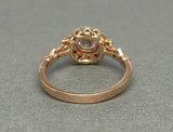 Vintage Art Deco Engagement Ring 1.6ct Round Cut Diamond 14k Rose Gold Finish