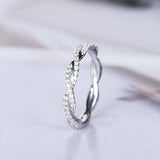 1.2ct Round Cut Diamond Infinity Twisted Rope Wedding Band 14k White Gold Finish