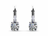 1ct Round Cut VVS1 D Diamond Elegant Stud Earrings Women 14k White Gold Finish