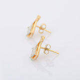 1.65ct Drop Earrings Princess Cut Diamond Geometric 14k Yellow Gold Finish