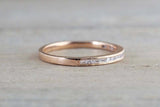 1.3ct Baguette Cut Diamond Wedding Band Channel Half Eternity 14k Rose Gold Over