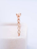 0.2ct Round Cut Diamond Engagement Ring Dainty Minimalist 14k Rose Gold Finish