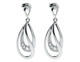 0.15ct Round Cut VVS1D Diamond Stylish Party Dangle Earrings 14k White Gold Over