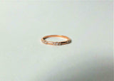 0.2ct Wedding Ring Band Round Cut Diamond Anniversary Design 14k RoseGold Finish