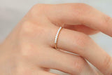 Prong Set Half Eternity Wedding Band 1ct Round Cut Diamond 14k Yellow Gold Over