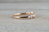 1ct Baguette Cut Diamond Wedding Band 14k Rose Gold Finish Zig Zag Half Eternity