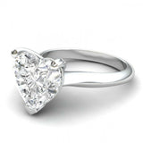 2ct Heart Cut Diamond Classic Solitaire Engagement Ring 14k White Gold Finish