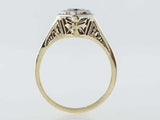 1.2ct Round Cut Diamond Engagement Ring Filigree Vintage 14k White Gold Finish