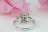 Clover Cluster Floral Engagement Ring 1ct Round Cut Diamond 14k WhiteGold Finish