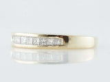 0.54ct Princess Cut Diamond Wedding Band Channel Set Women 14k Yellow Gold Over