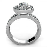 2.5ct Round Cut Diamond Halo Split Band Engagement Ring 18k White Gold Finish