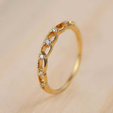 0.6ct Round Cut Diamond Wedding Band Stylish Stackable 14k Yellow Gold Finish