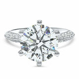 2.3ct Round Brilliant Cut Diamond Solitaire Ring with Accent 14k White Gold Over