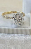 1ct Oval Cut Diamond Proposal Solitaire Engagement Ring 14k Yellow Gold Finish