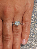 2ct Heart Cut Simulated Diamond Solitaire Engagement Ring 14k White Gold Plated