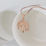 1Ct Round Cut Diamond Tree Design Floral Pendant 14K Rose Gold Finish NO CHAIN