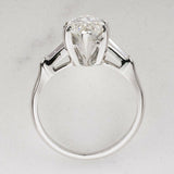 3Ct Marquise Cut Diamond 3 Stone Solitaire Engagement Ring 14K White Gold Finish