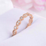 1.2ct Round Cut Diamond Wedding Band Elegant Eternity Women 14k Rose Gold Finish