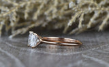 1ct Princess Cut Diamond Engagement Ring 14k Rose Gold Finish Solitaire Promise