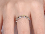 1.9ct Round Cut Yellow Citrine Bridal Set Engagement Ring 14k White Gold Finish