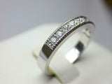 2ct Wedding Ring Band Round Cut Diamond Milgrain Stackable 14k White Gold Finish