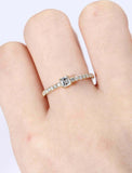 1ct Asscher Cut Diamond Engagement Ring Solitaire with Accent 14k Rose Gold Over