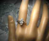 Split Shank Solitaire Engagement Ring 2.5ct Marquise Diamond 14k White Gold Over