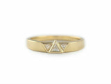 1ct Trillion Cut Diamond Wedding Band 14k Yellow Gold Finish Triangular Trilogy