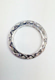 4Ct Princess Cut Diamond Eternity Filigree Wedding Band 14K White Gold Finish