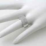 3.6ct Round Cut Diamond Engagement Ring Stylish Cluster 14k White Gold Finish