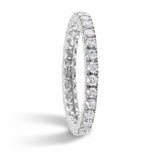 2.5ct Round Cut Diamond Full Eternity Women Wedding Band 14k White Gold Finish