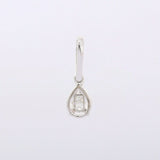 2ct Diamond Pendant Marquise & Pear Cut Cluster 14k White Gold Finish NO CHAIN