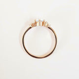 Thin Minimalist Petite Engagement Ring 1ct Round Cut Diamond 14k RoseGold Finish