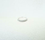 0.5ct Wedding Ring Band Round Cut Diamond Half Eternity 14k White Gold Finish