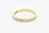 1ct Wedding Ring Band Baguette Cut Diamond Full Eternity 14k Yellow Gold Finish