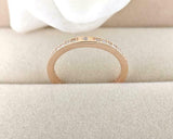 1ct Round Cut Diamond Full Eternity Channel Set Wedding Band 14k RoseGold Finish