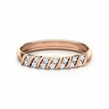 1.3ct Wedding Ring Band Round Cut Diamond Cluster Wave 14k Rose Gold Finish