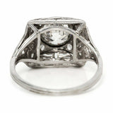 3ct Round Cut Diamond Art Deco Edwardian Cocktail Ring 14k White Gold Finish