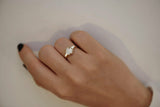 1.2ct Baguette Cut Diamond Engagement Ring 14k Yellow Gold Over 5 Stone Art Deco