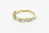 1ct Wedding Ring Band Marquise Cut Diamond Half Eternity 14k Yellow Gold Finish