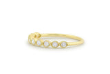 Infinity Half Eternity Wedding Band 0.7ct Round Cut Diamond 14k Yellow Gold Over