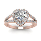 2ct Heart Cut Diamond Engagement Solitaire Ring Love Gift 14k Rose Gold Finish