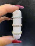 2ct Pear Cut Diamond Eternity Wedding Ring Band 14k White/Rose/Yellow Gold Over