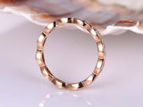 Full Eternity Wedding Ring Band 0.5ct Round Cut Diamond 14k Rose Gold Finish