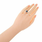 3ct Cushion Blue Sapphire Diamond Trilogy Engagement Ring 14k White Gold Over