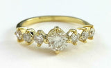 1.5ct Round Cut VVS1D Diamond Wedding Band Ring Stackable 14k Yellow Gold Finish