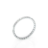 2Ct Round Cut Diamond Braided Rope Eternity Wedding Band 14K White Gold Finish