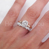 2ct Round Cut Moissanite Full Eternity Band Solitaire Ring 14K YellowGold Plated